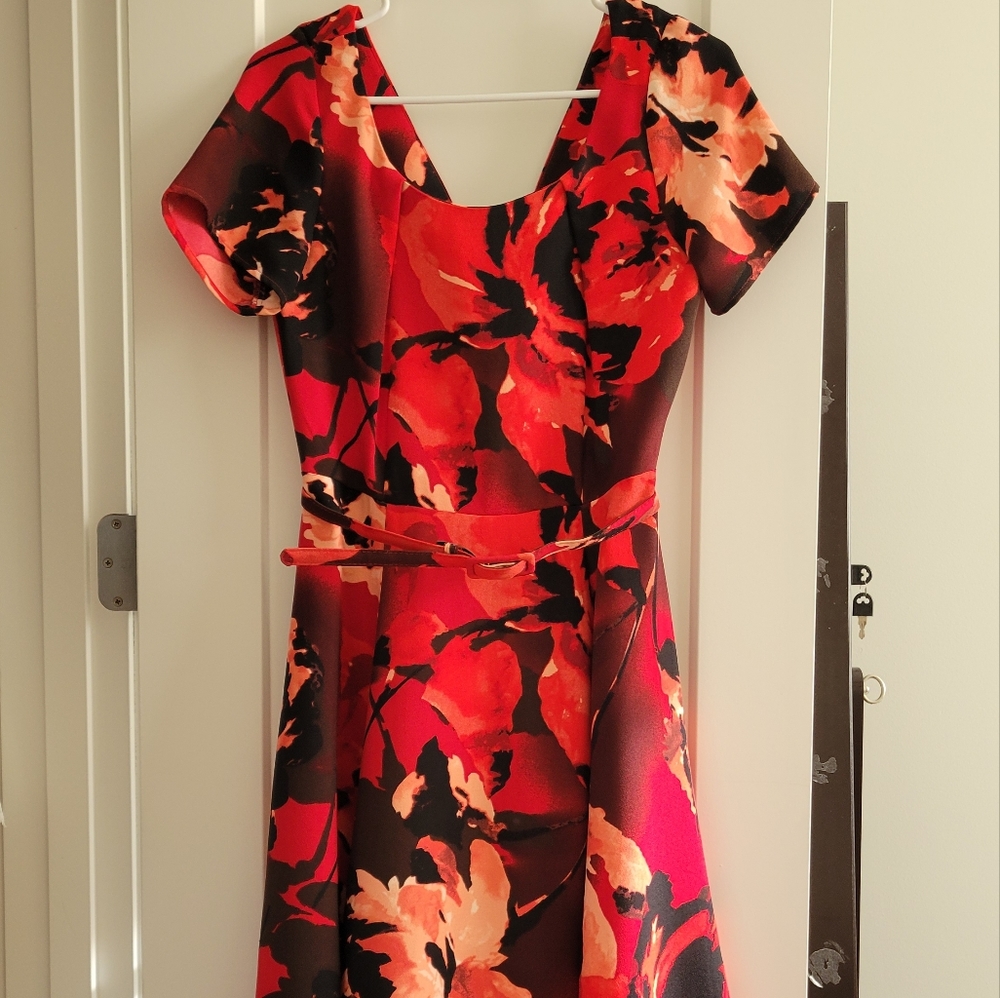 Eva Mendes Collection Riviera Dress, Sweetheart Red Size 6